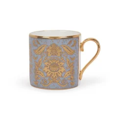 Acanthus Grey Coffee Cup And Saucer Cups & Saucers