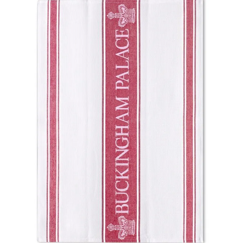 Best Buckingham Palace Red Waffle Tea Towel Breakfast Table