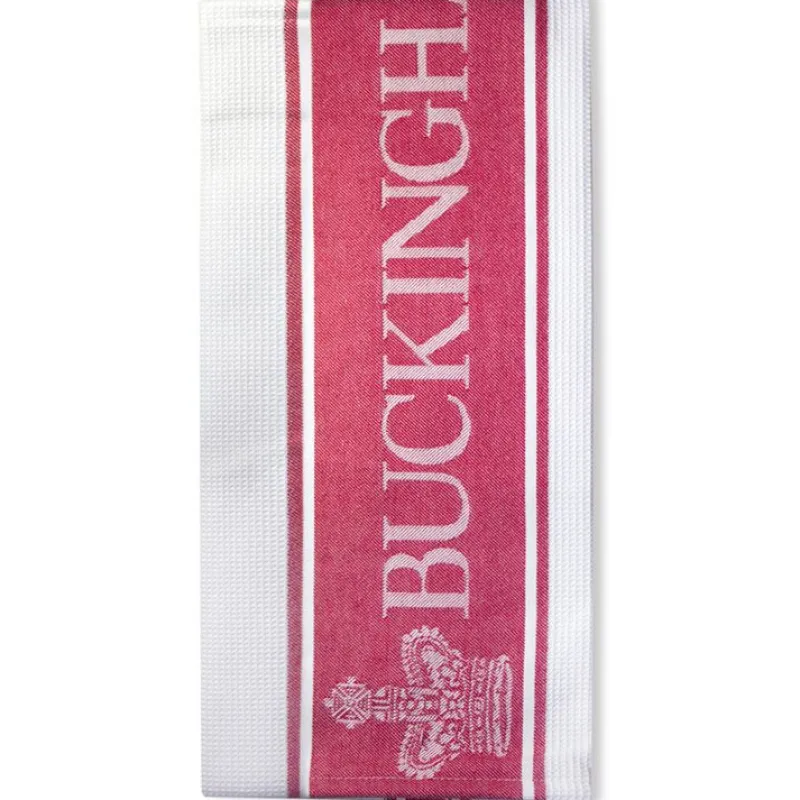 Best Buckingham Palace Red Waffle Tea Towel Breakfast Table