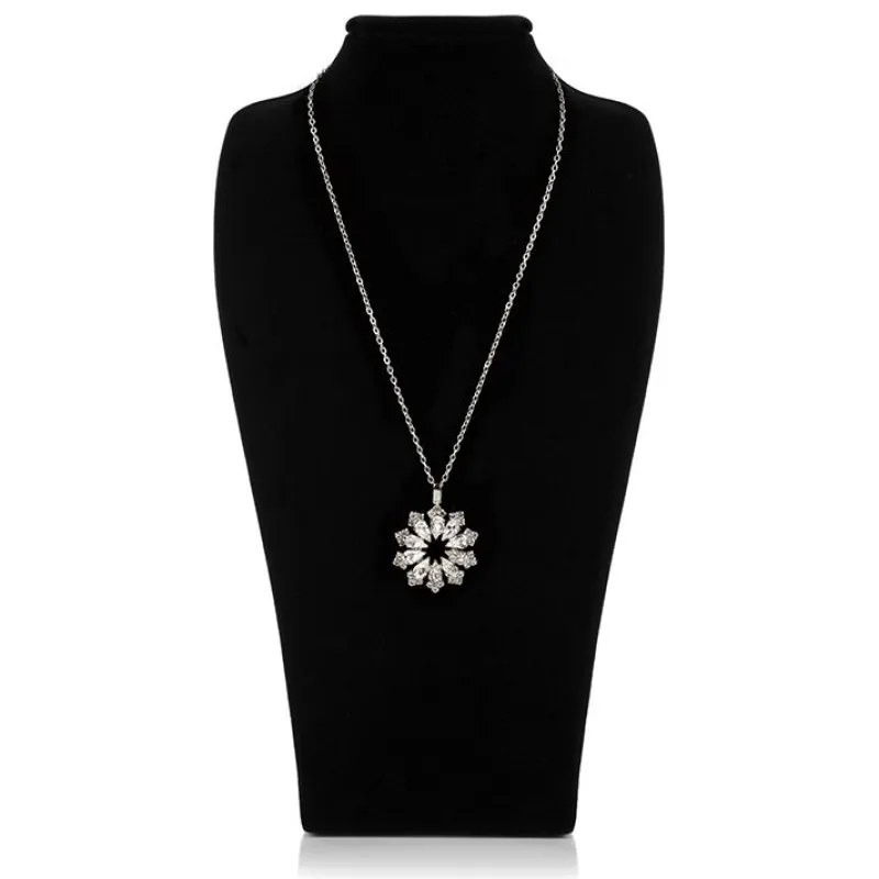 Outlet Crystal Decagon Pendant Necklaces