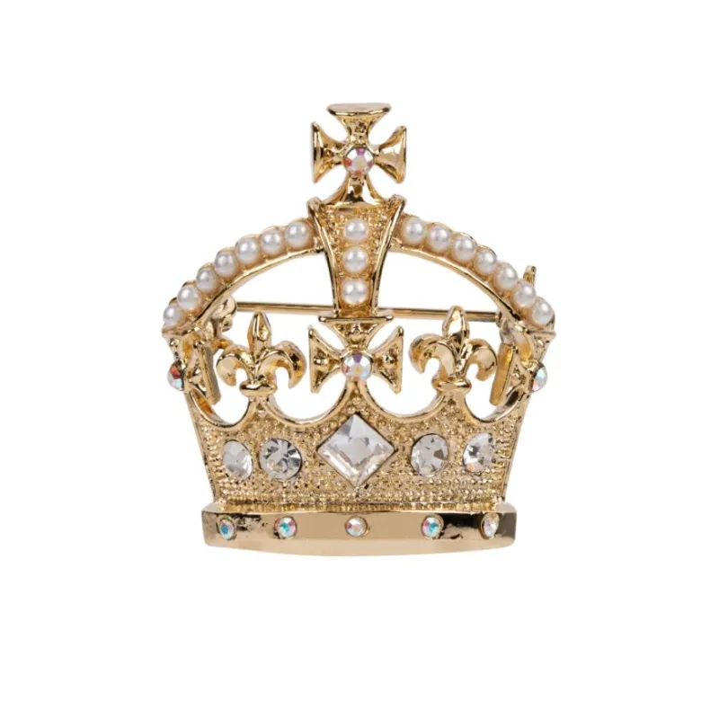 Discount Gold Crown Brooch Brooches