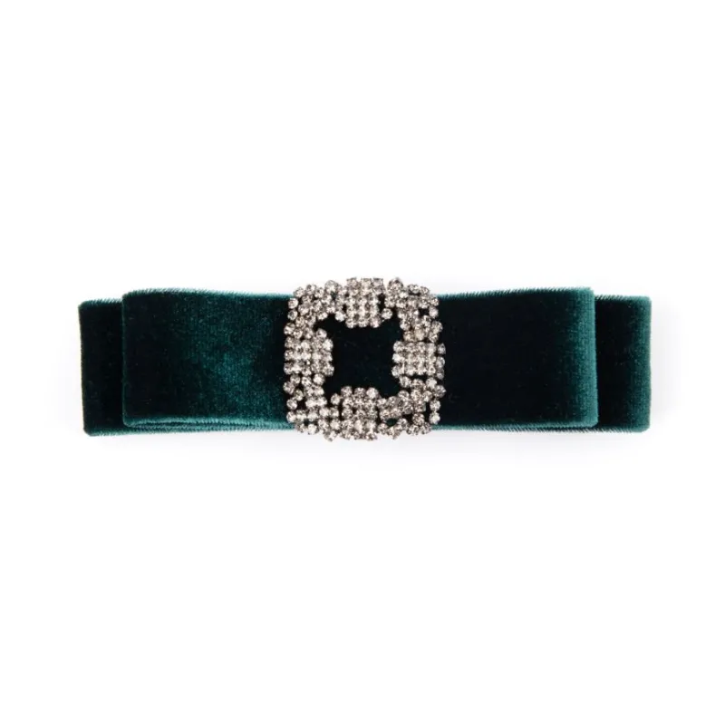 New Green Velvet Bow Hairclip Hair Accessories