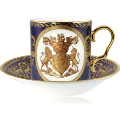 Clearance Lustre Cobalt Coffee Cup And Saucer Set Cups & Saucers