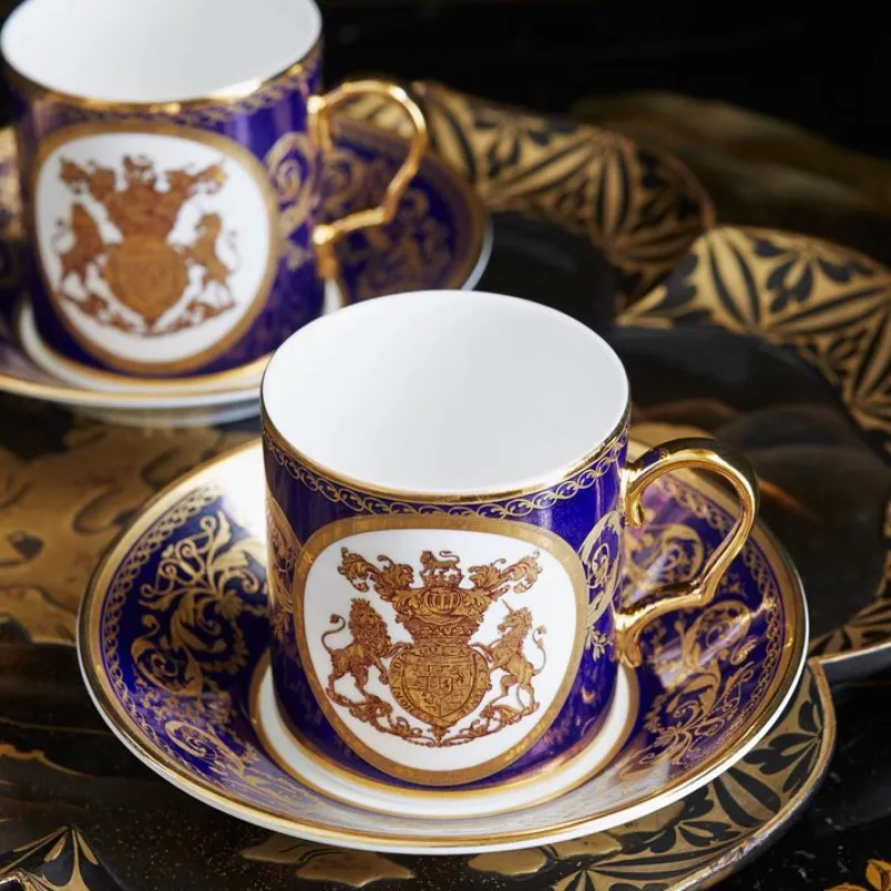 Clearance Lustre Cobalt Coffee Cup And Saucer Set Cups & Saucers
