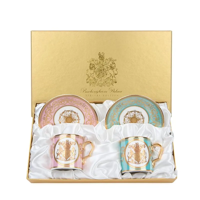 Best Special Edition Lustre Pink And Green Coffee Cup And Saucer Cups & Saucers