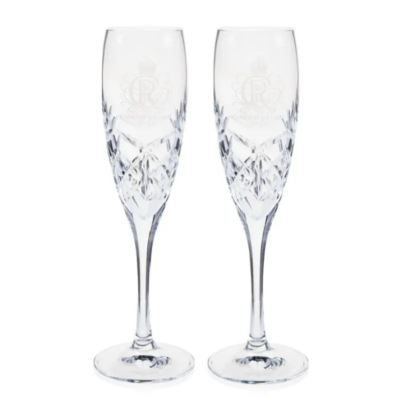 Online The Coronation Limited Edition Champagne Flutes Wine & Spirits