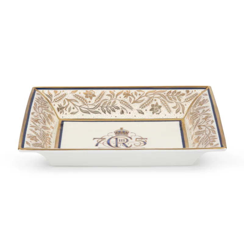 Clearance The King'S 75Th Birthday Limited Edition Navy Tray His Majesty The King'S 75Th Birthday