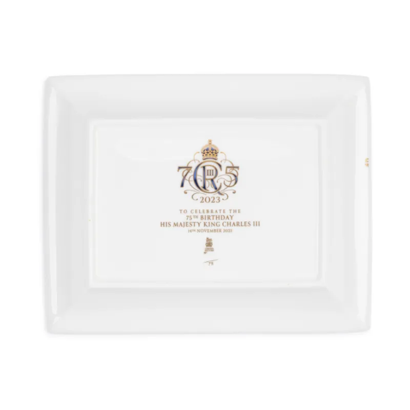Clearance The King'S 75Th Birthday Limited Edition Navy Tray His Majesty The King'S 75Th Birthday