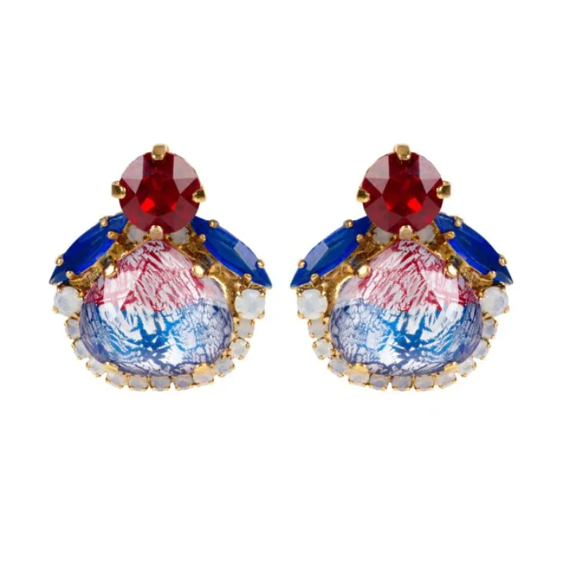 Clearance Vicki Sarge Red, White And Blue Stud Earrings Earrings